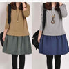 Pullover Long Sleeve Stitching Women Dress