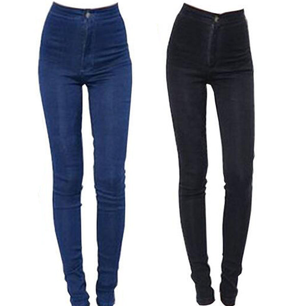 Women Pencil Pants High Waist Jeans