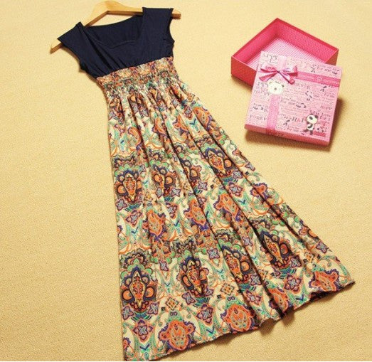 Bohemian Fashion Vintage Print Patchwork