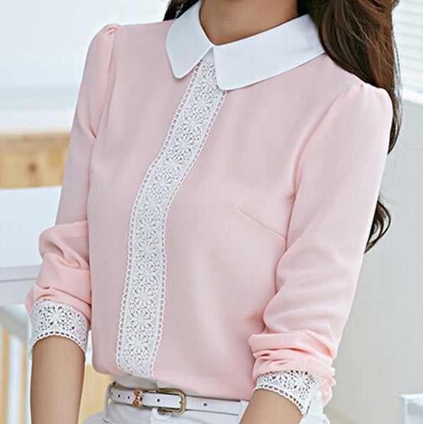 Women's Long Sleeve Lace Crochet Top